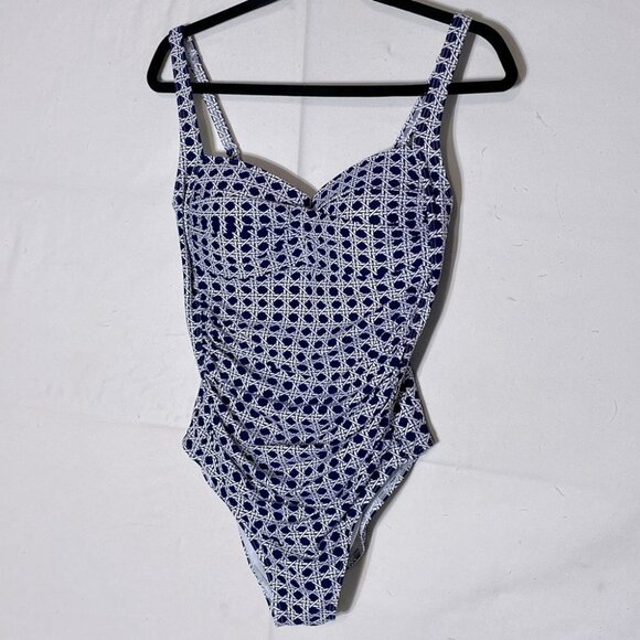 BOND-EYE Australia Navy Blue White Print One Piece Swimsuit XS - Picture 12 of 12